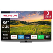Thomson 55QG5C14 Smart TV 55'' QLED 4K Ultra HD Google TV Dolby Vision HDR10 Wi-Fi Bluetooth 5.1 colore Grigio