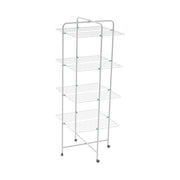 Colombo New Scal ST194-4 Icaro Stendibiancheria a Torre 40 m 4 Piani Acciaio Antiruggine con Ruote 4,6 Kg colore Grigio Turchese