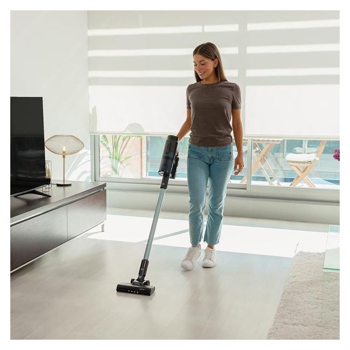 Cecotec 08422 Conga Rockstar 1500 Ray Pure Scopa Elettrica Senza Fili 2 in 1 Ciclonica 215 W 12000 Pa 45 min colore Nero