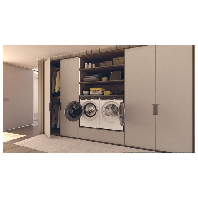 Haier HD90-A3Q397U1 X Serie 11 Asciugatrice Pompa di Calore 9 Kg Classe C Wi-Fi Inverter I-Refresh Pro (84x59x70 cm) colore Bianco