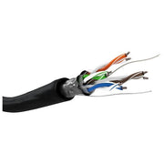 Wentronic 57294 Cavo Solido Schermato f-Utp per Reti da Esterno Categoria 5E Cca Matassa 100mt