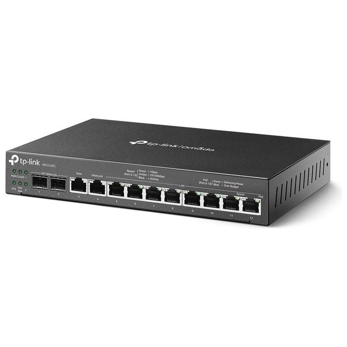 TP-Link ER7212PC Omada Router Cablato VPN Gigabit 3 in 1 colore Nero