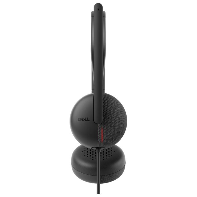 Dell WH3024 Auricolare Cablato a Padiglione USB Tipo-C Cancellazione Rumore AI Certificato Teams Zoom colore Nero