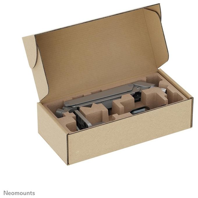 Neomounts DS70-250SL1 Braccio per Monitor 17-35'' Regolazione Altezza a Molla a Gas Rotazione 360° Inclinazione -45° a 45° colore Argento