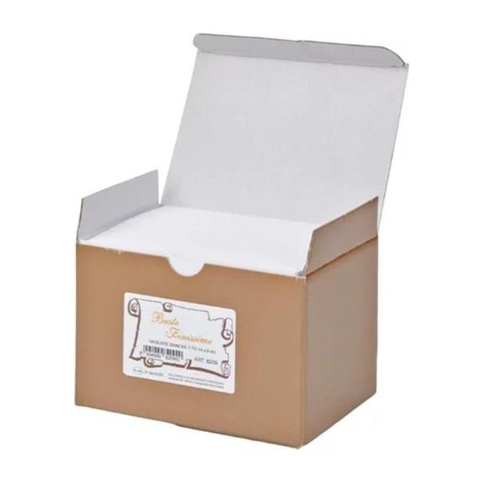 Saul Sadoch Rex Confezione 100 Buste Bristol 7x11cm Bianco