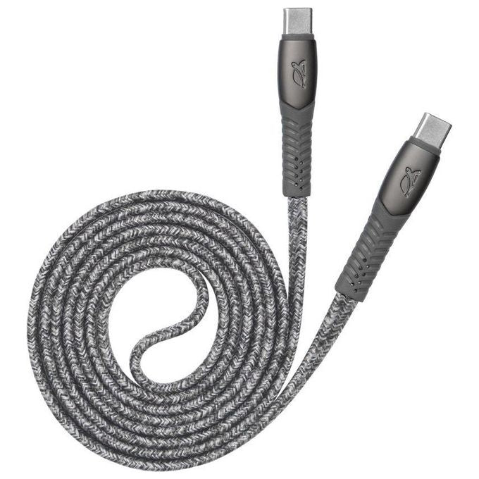 Rivacase Cavo di Ricarica Piatto In Nylon Resistente Type-C - Type-C 1.2mt Grigio