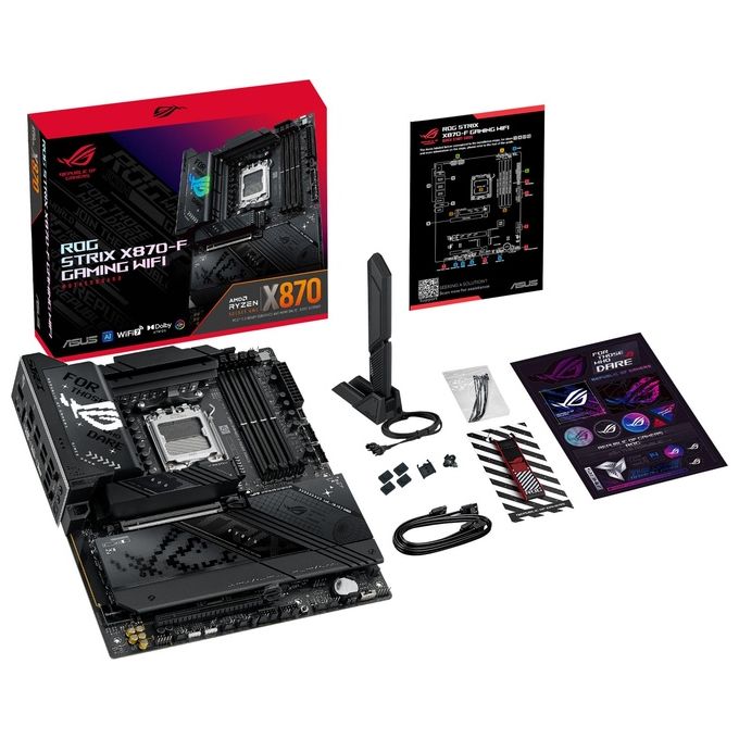 ASUS 90MB1IV0-M0EAY0 ROG STRIX X870-F Scheda Madre ATX Socket AM5 DDR5 fino a 192 GB Wi-Fi 7 Bluetooth 5.4 colore Nero