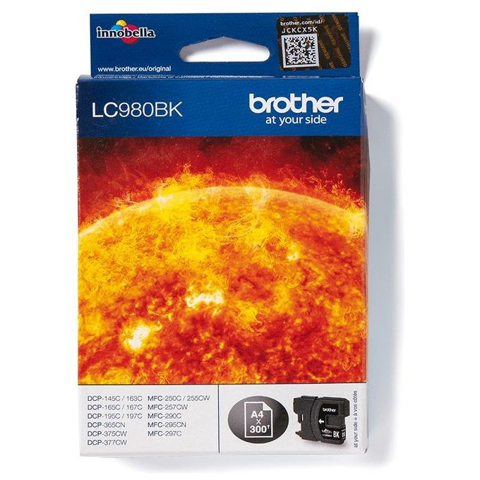Brother LC-980BK Nero DCP-165C Inkjet - getto dinchiostro Cartuccia originale