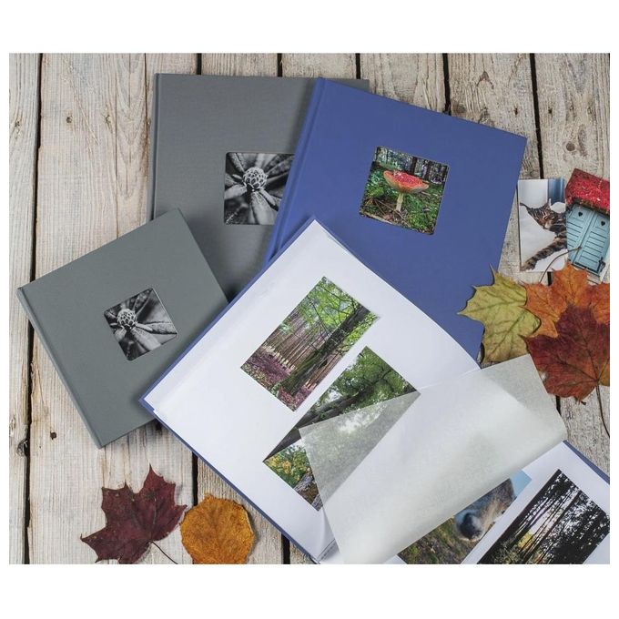 Hama Fine Art Album Fotografico e Portalistino Grigio 29x32cm 50 Pagine Bianche