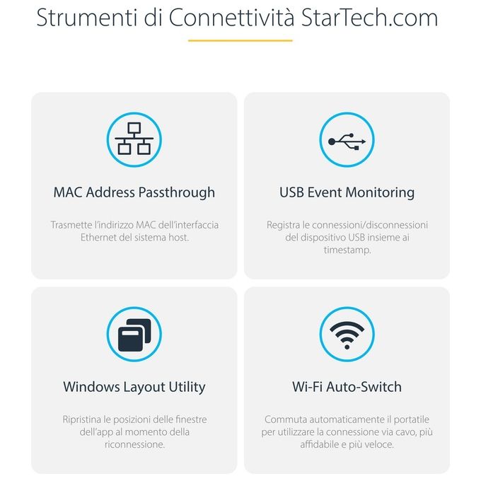 StarTech.com 129UE-USBC-KVM-DOCK KVM Docking Station USB-C per due laptop doppio monitor 4K 60 Hz hub USB 5 porte GbE alimentazione 90W 45W colore Argento