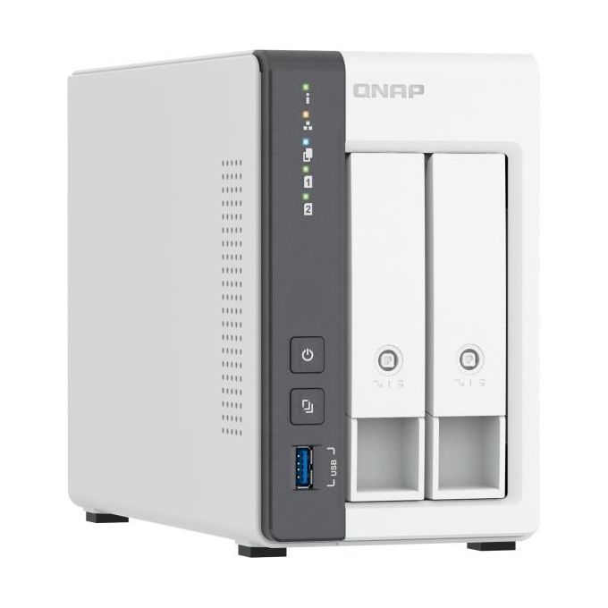 Qnap TS-216G NAS Storage Tower 2 Bay ARM Cortex-A55 Quad-Core 2.0 GHz 4 GB RAM 2.5GbE colore Bianco