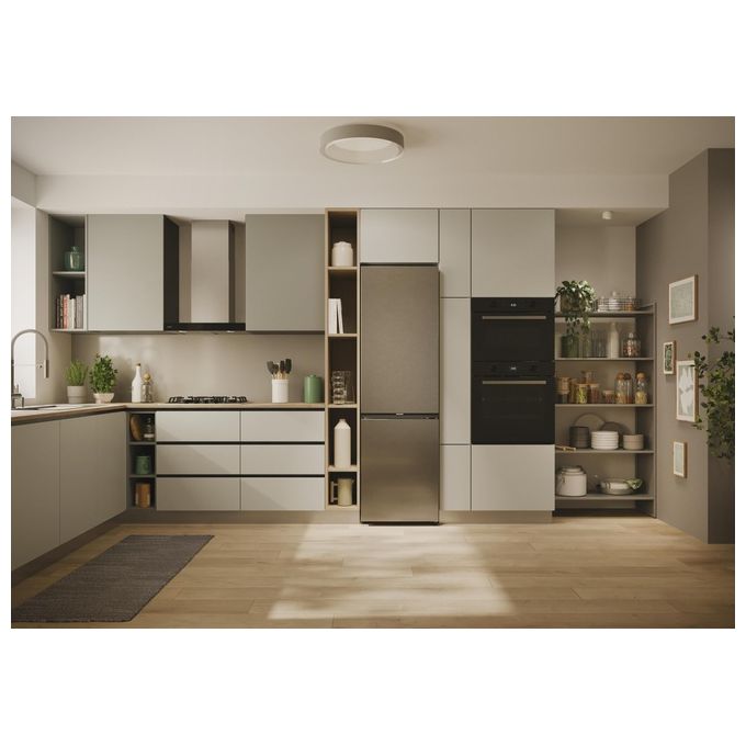 Candy CNCQ2T518EX City Fresco 300 Frigorifero Combinato 279 L 182,5 cm Classe E 38 dB No Frost Multi Airflow colore Inox