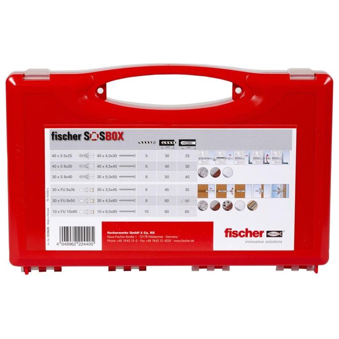 Fischer SOS-Box Plug S-FU Set Tasselli e Viti