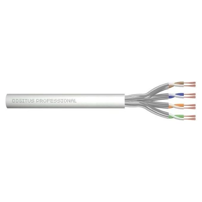Digitus cavo solido schermato f-utp per reti categoria 6a in rame flessibile matassa mt.100