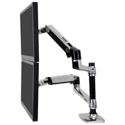 Ergotron lx Redesign dual arm pole Mount 2 flat Panel or fp and Notebook