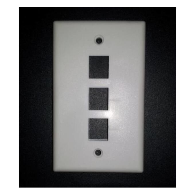 Link placca portafrutti 3 posizioni colore chiaro