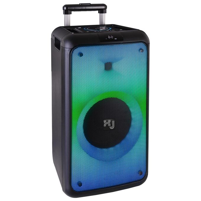 X JUMP XJ5000 Altoparlante Amplificato Trolley 180W Bluetooth TWS USB AUX MicroSD Subwoofer 8'' colore Nero
