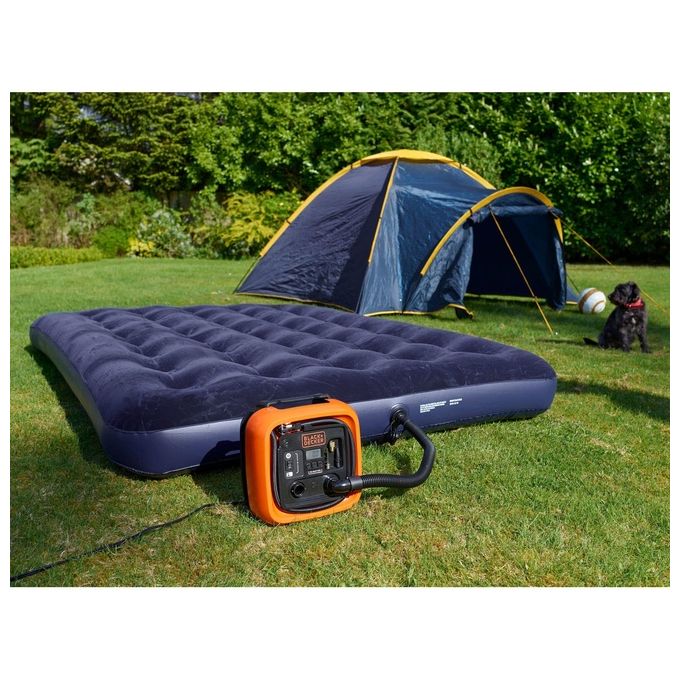 Black+Decker Compressore Portatile 12V 11 Bar Max con Display Digitale e Accessori per Gonfiaggio