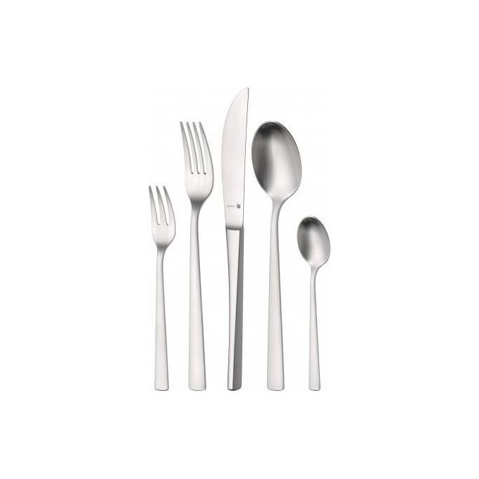 WMF 11.5891.6330 Corvo Set di Posate 30 Pezzi per 6 Persone in Acciaio Inox Cromargan Protect Opaco Lavabile in Lavastoviglie colore Argento