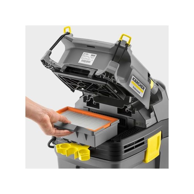 Kärcher NT 30-1 TACT L Aspirapolvere Umido Secco Filtro PES 30 L 1380 W 69 dB colore Nero Grigio Giallo