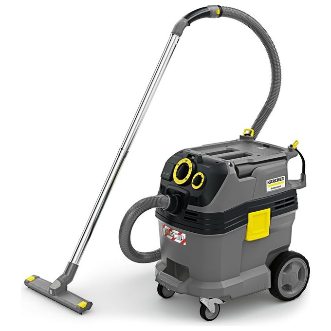 Kärcher 4054278046006 NT 30-1 Tact Te L Aspirapolvere Industriale Secco e Bagnato 30 L 1380 W 69 dB colore Nero Grigio Giallo