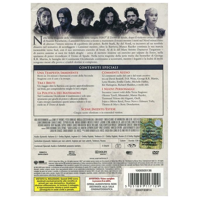 Il Trono Di Spade - Stagione 3 DVD