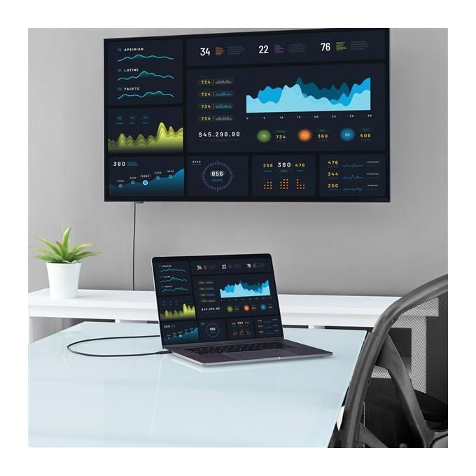 StarTech.com CDP2HD2MBNL Cavo adattatore USB C a HDMI 2m 4K 60Hz HDMI 2.0 Thunderbolt 3 colore Nero
