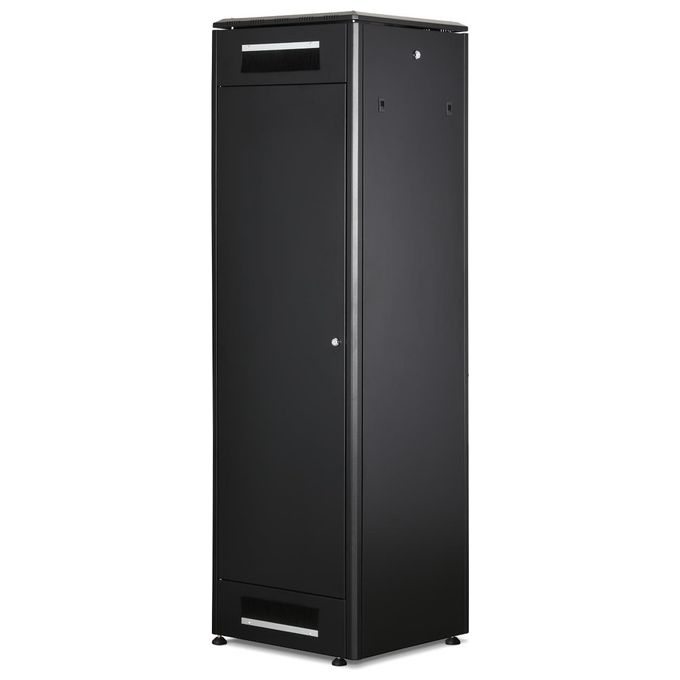 Digitus DN-19 42U-6-6-B-1 Serie Unique Armadio Rack 42U in Acciaio con Porta in Vetro e Predisposizione Ventilazione colore Nero