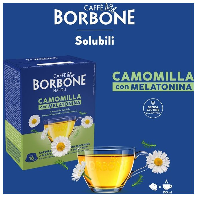 Borbone Capsule Compatibile A Modo Mio Camomilla e Melatonina 16 Pezzi