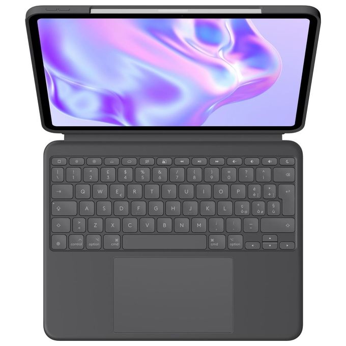 Logitech 920-012666 Combo Touch Custodia con Tastiera per iPad Pro 13'' QWERTY Italiano Smart Connector Trackpad colore Grafite