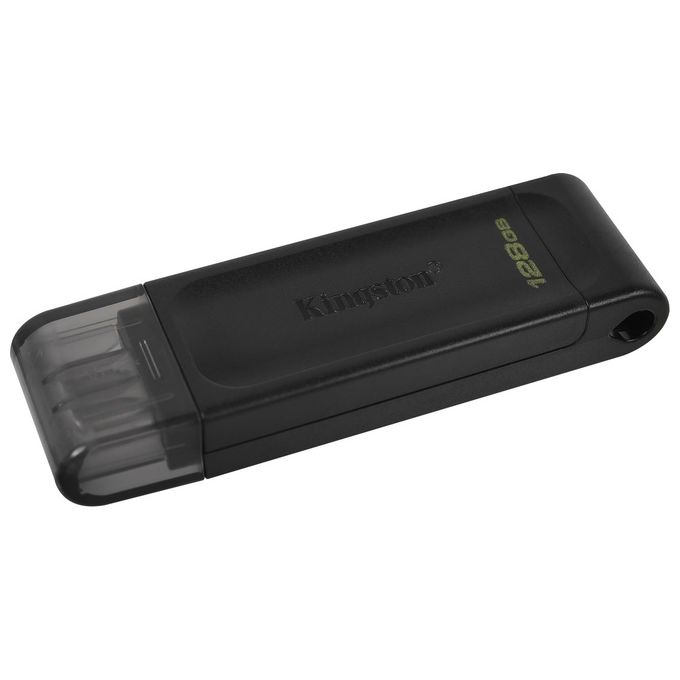 Kingston DataTraveler 70 Unita' Flash Usb 128Gb Usb Tipo-C 3.2 Gen 1 Nero