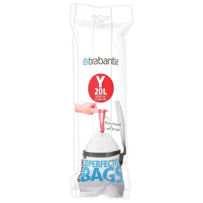 Brabantia PerfectFit Sacchetti Spazzatura Tipo Y 20 Litri 20 Pezzi