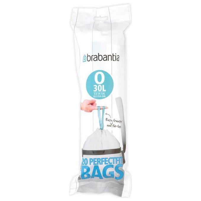 Brabantia PerfectFit Sacchetti Spazzatura Tipo O 30 Litri 20 Pezzi