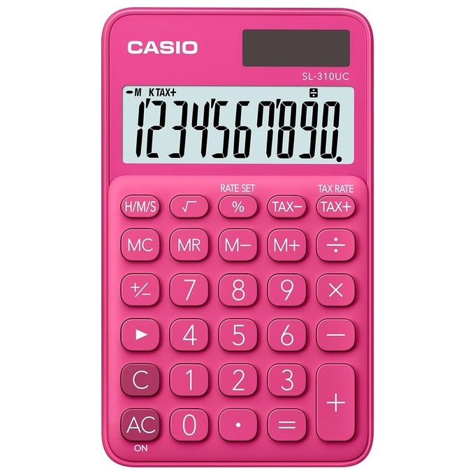 Casio Calcolatrice di Base Tascabile Rosso