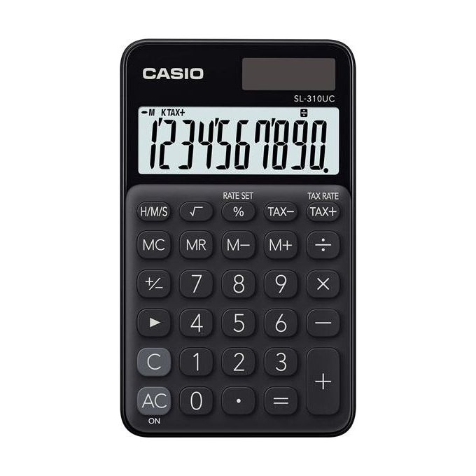 Casio SL-310UC-BK  Calcolatrice Tascabile di Base Nero