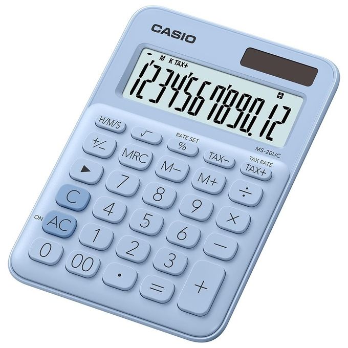 Casio Calcolatrice di Base da Tavolo Azzurro Pastello