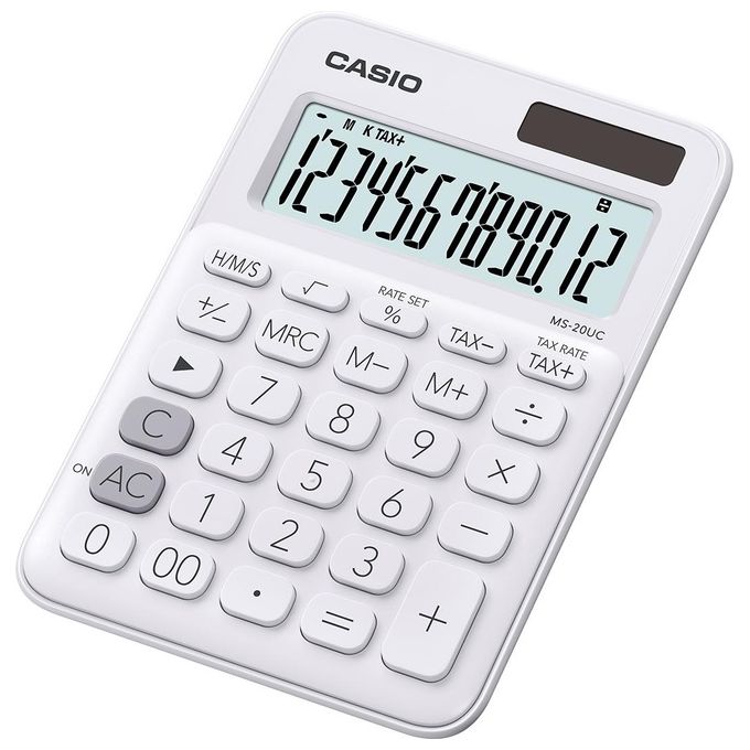 Casio Calcolatrice di Base da Tavolo Bianco