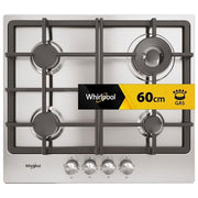 Whirlpool TGML661IX Piano cottura a gas 58 cm 4 fuochi 7800 W da incasso colore Inox