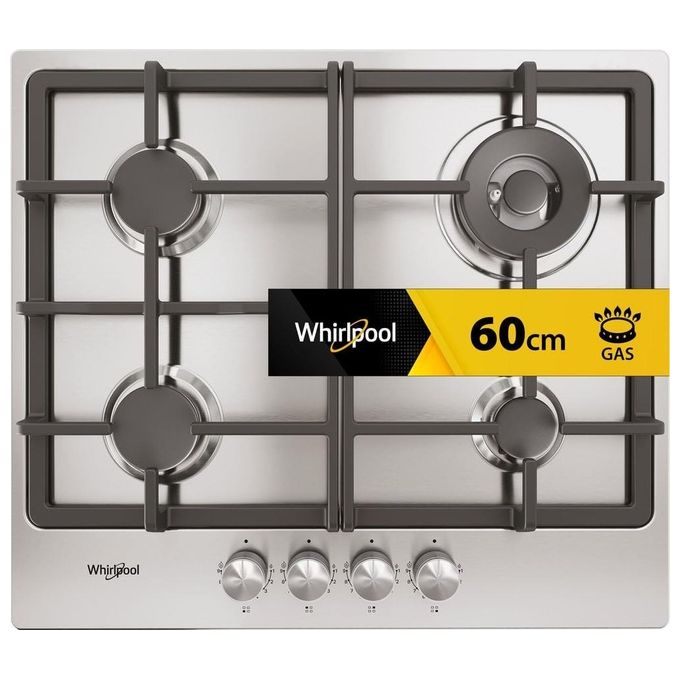 Whirlpool TGML661IX Piano cottura a gas 58 cm 4 fuochi 7800 W da incasso colore Inox