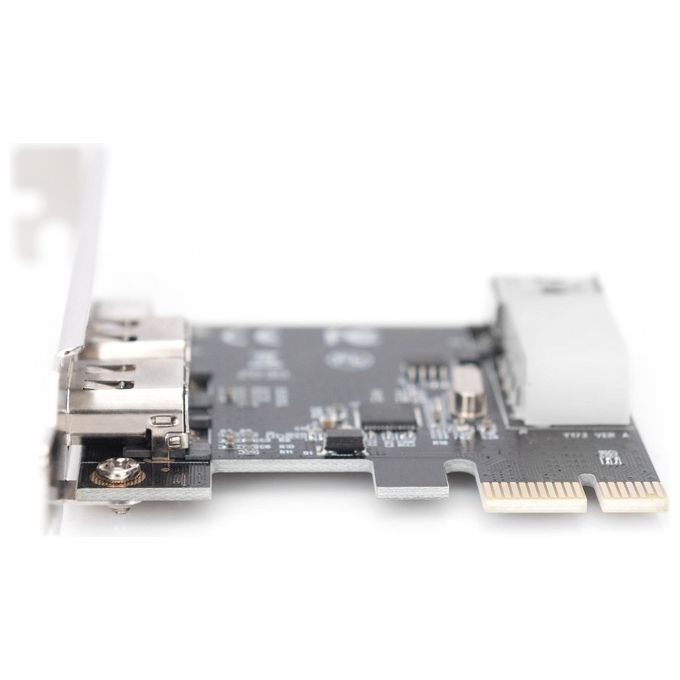 Digitus Scheda Aggiuntiva Pci Express 2+1 Porta Firewire ieee1394a con Staffa Normale + Low Profile