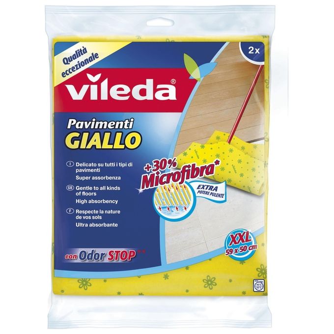 Panno Giallo Pavimenti 2 Pz.
