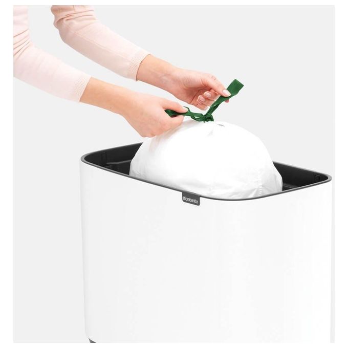 Brabantia Waste Bin Bo Touch Bin Pattumiera 36 Litri Bianco