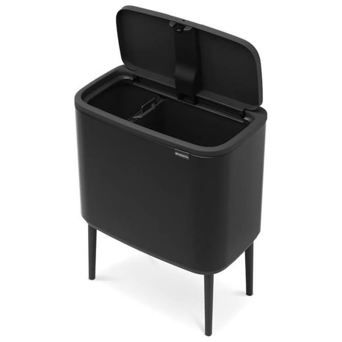 Brabantia Bo Touch Bin Pattumiera Metallo Nero Opaco 11 e 23 Litri