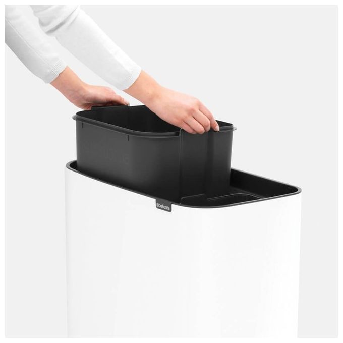 Brabantia Bo Touch Bin Pattumiera Metallo Bianco 11 e 23 Litri