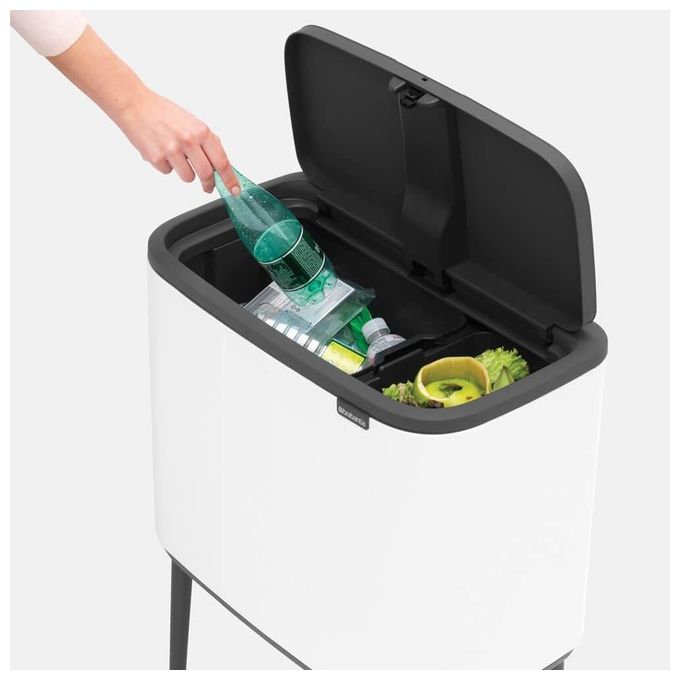 Brabantia Bo Touch Bin Pattumiera Metallo Bianco 11 e 23 Litri