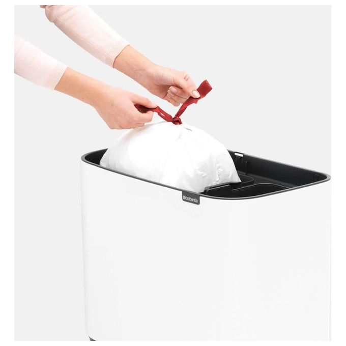 Brabantia Bo Touch Bin Pattumiera Metallo Bianco 11 e 23 Litri