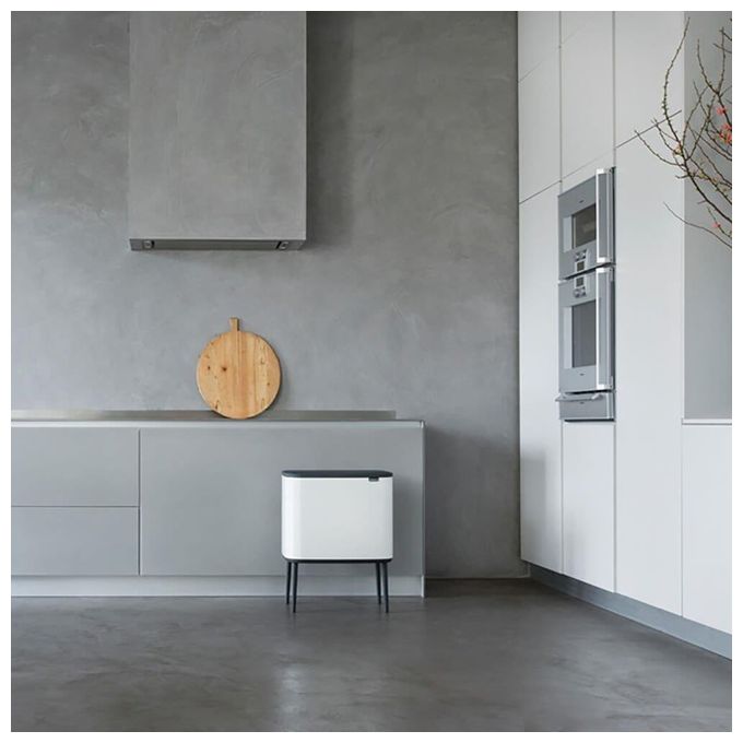 Brabantia Bo Touch Bin Pattumiera Metallo Bianco 11 e 23 Litri