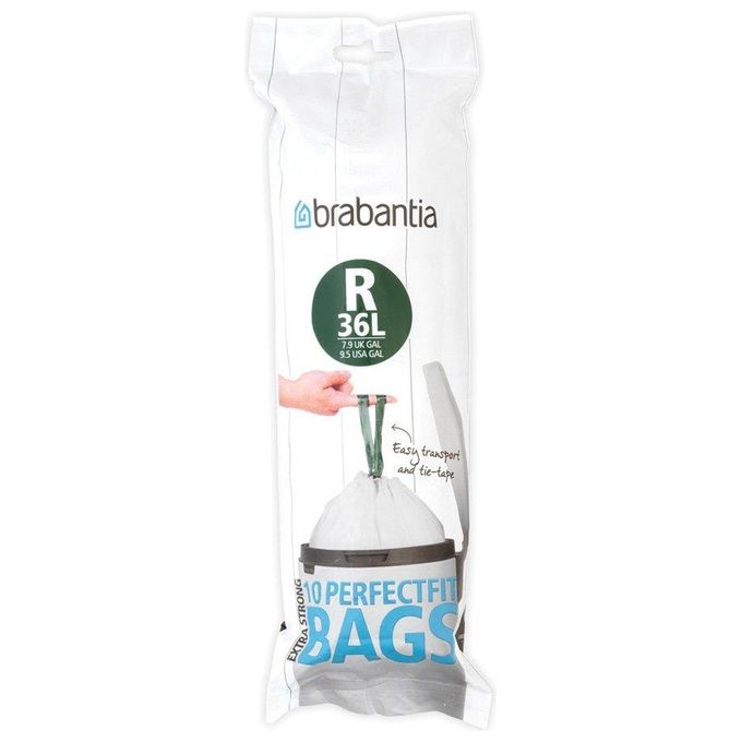 Brabantia PerfectFit Sacchetti Spazzatura Tipo R 36 Litri 10 Pezzi