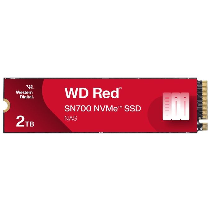 Western Digital WDS200T1R0C WD Red SN700 SSD interno NVMe M.2 2280 2 TB PCIe 3.0 colore Nero