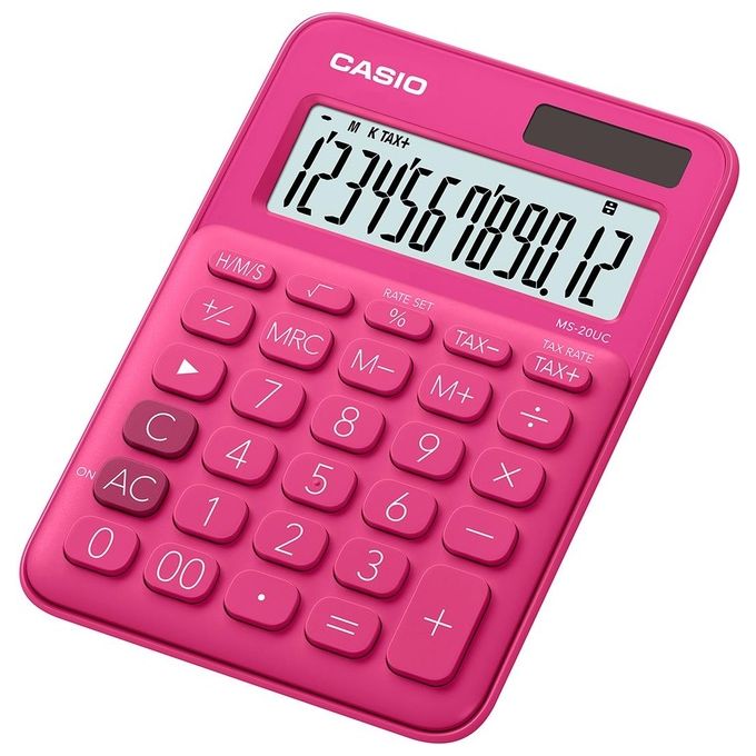 Casio Calcolatrice di Base da Tavolo Rosso